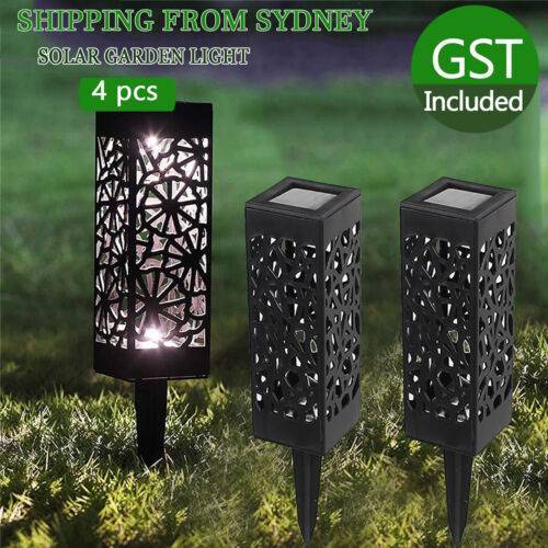 4pcs LED Solar Garden Ground Lights Sensor Light Patio Lawn Lamp IP65 Waterproof