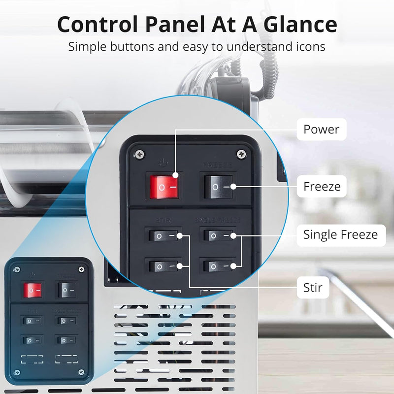 Acekool Commercial Slushy Machine, 30L/8 Gal Frozen Margarita Machine, Self-Cleaning, 700W Stainless Steel Slushy Machine